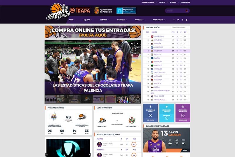 Diseño web Palencia Baloncesto